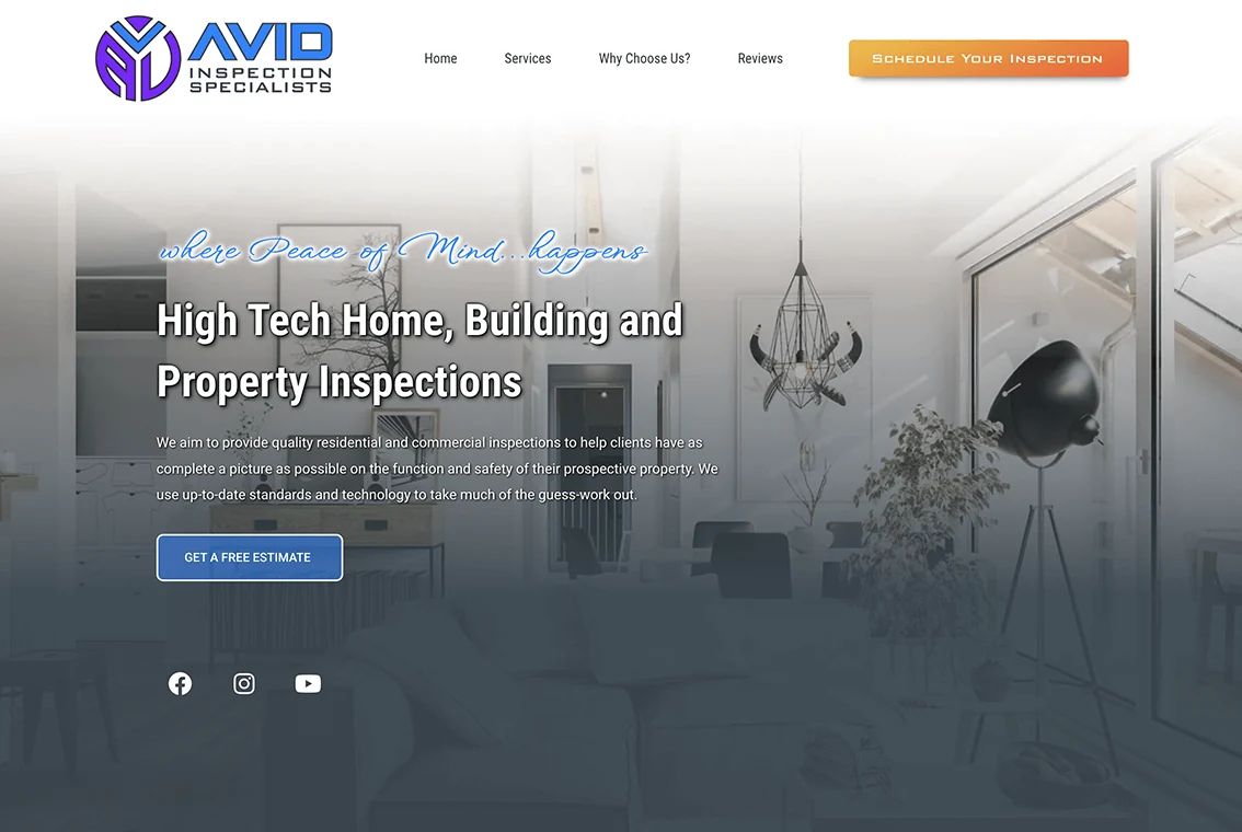AVID Inspection Specialists — website + print